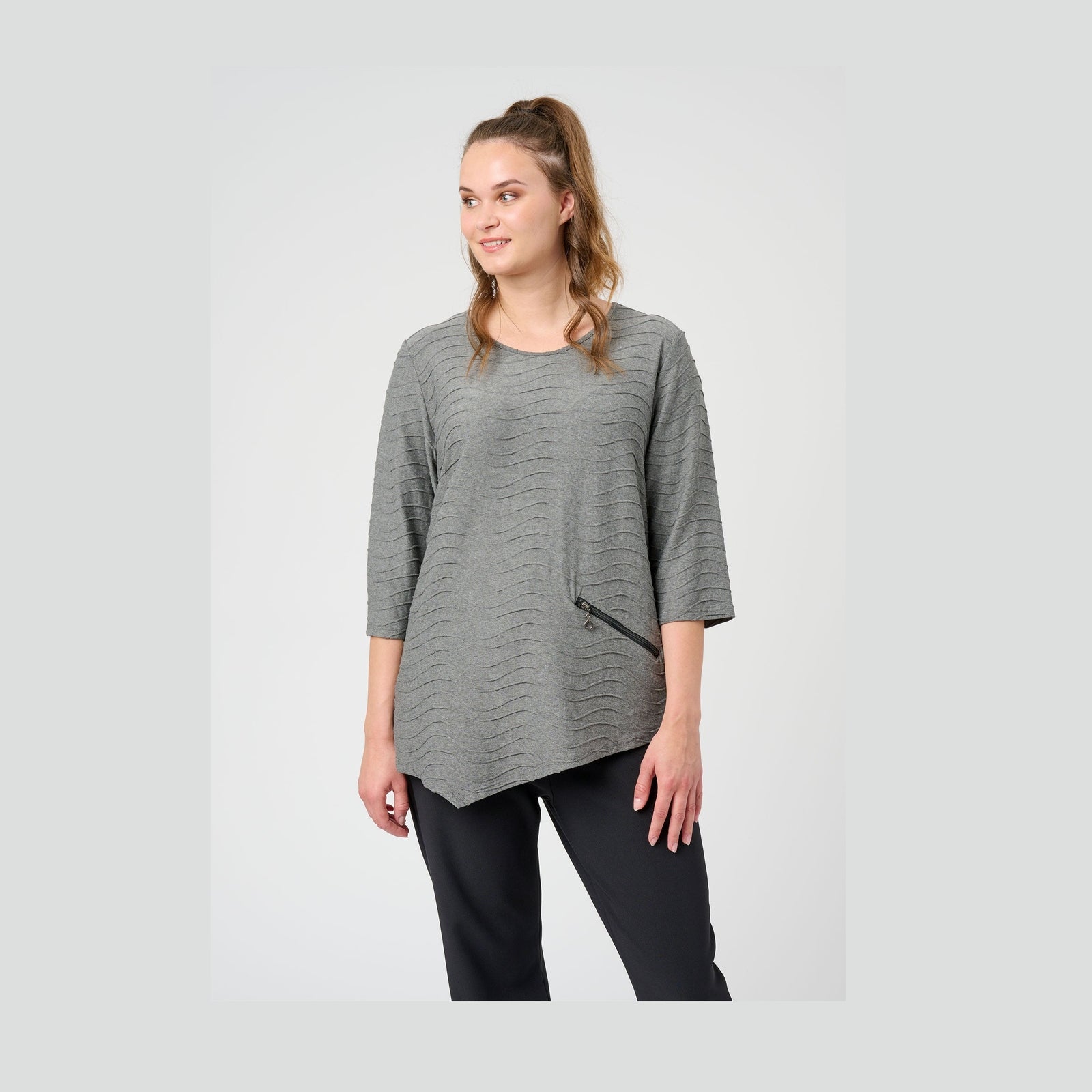 Pont Neuf PNRosalina Bluser 750 grey melange