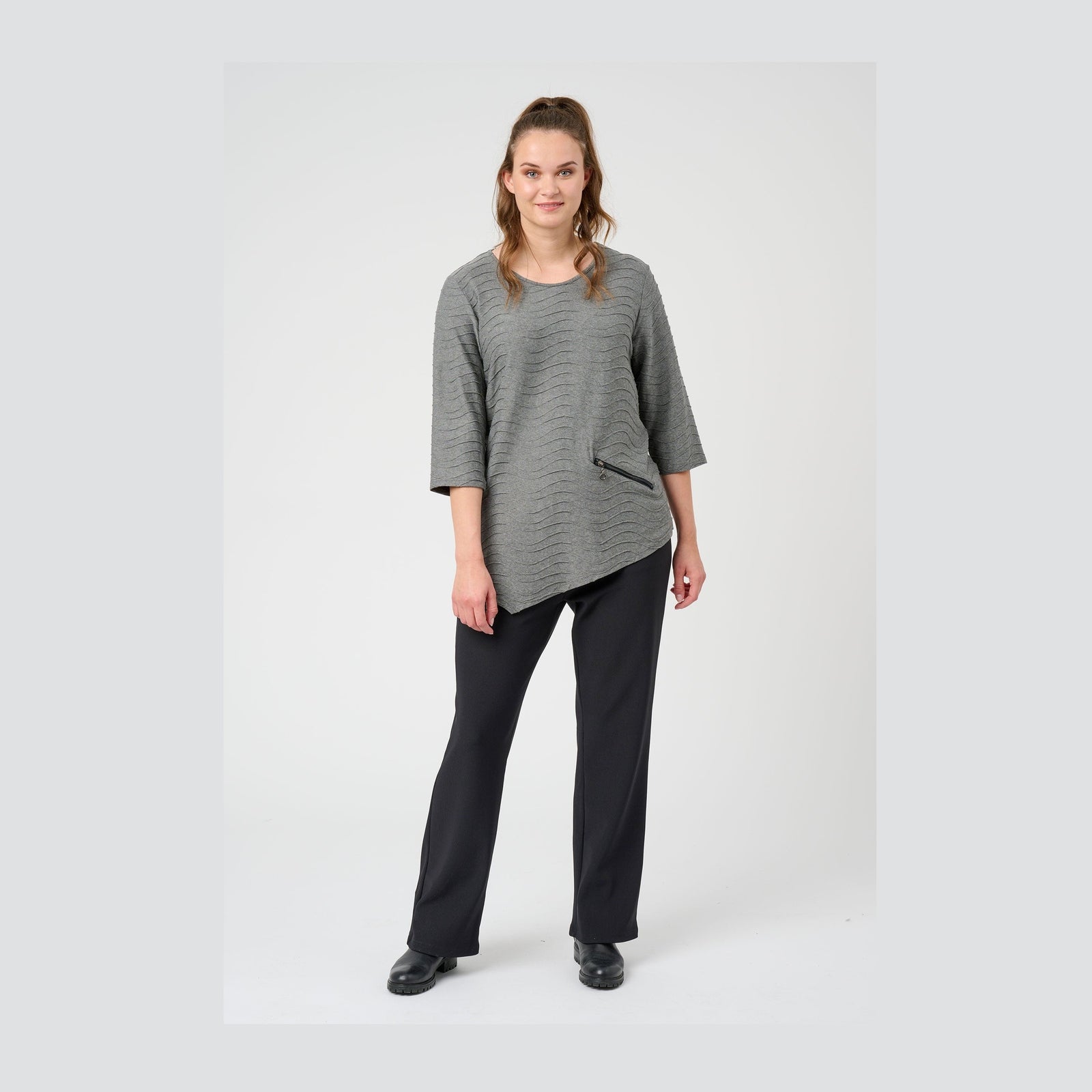 Pont Neuf PNRosalina Bluser 750 grey melange