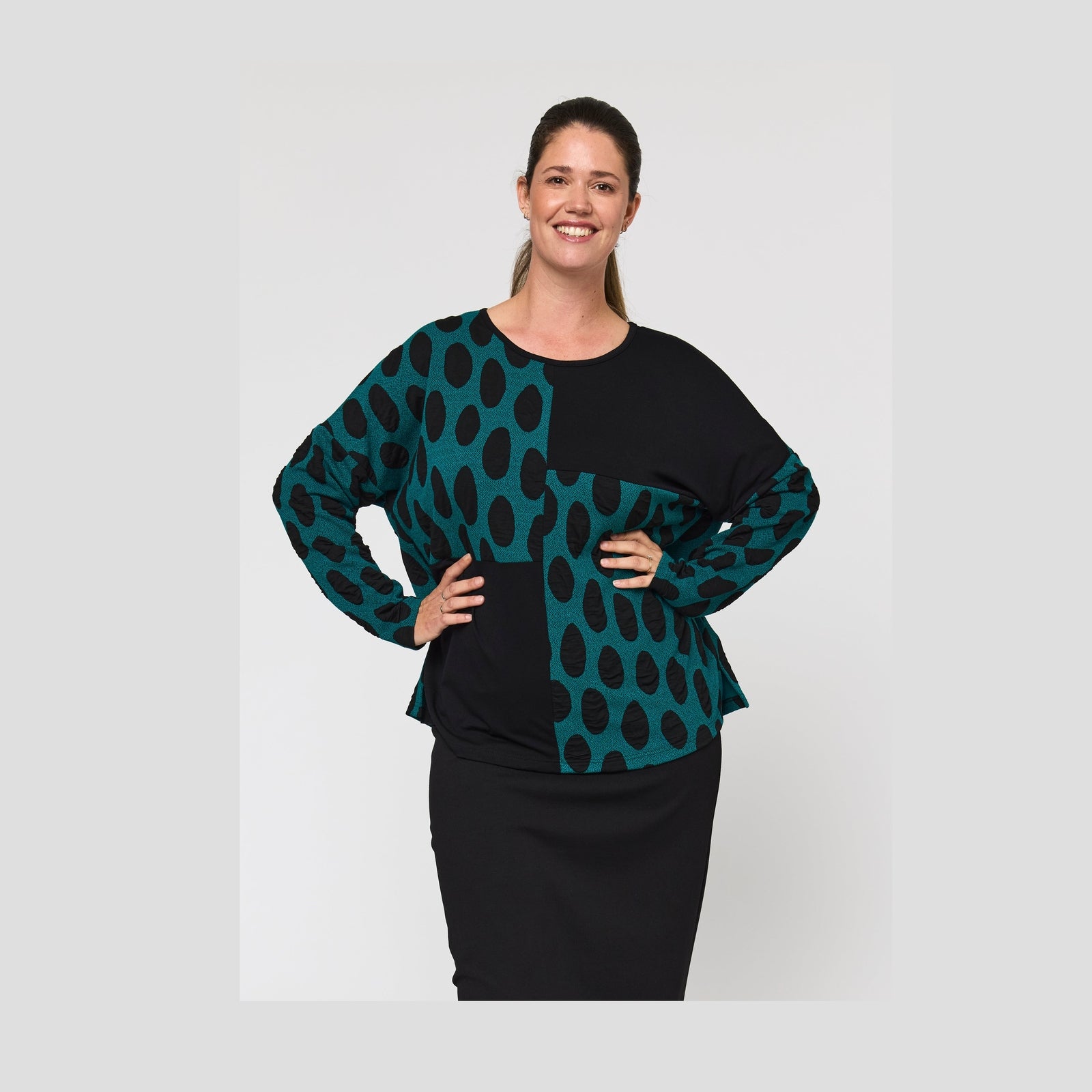 Pont Neuf PNTroja Bluser 5052 Petrol Blue