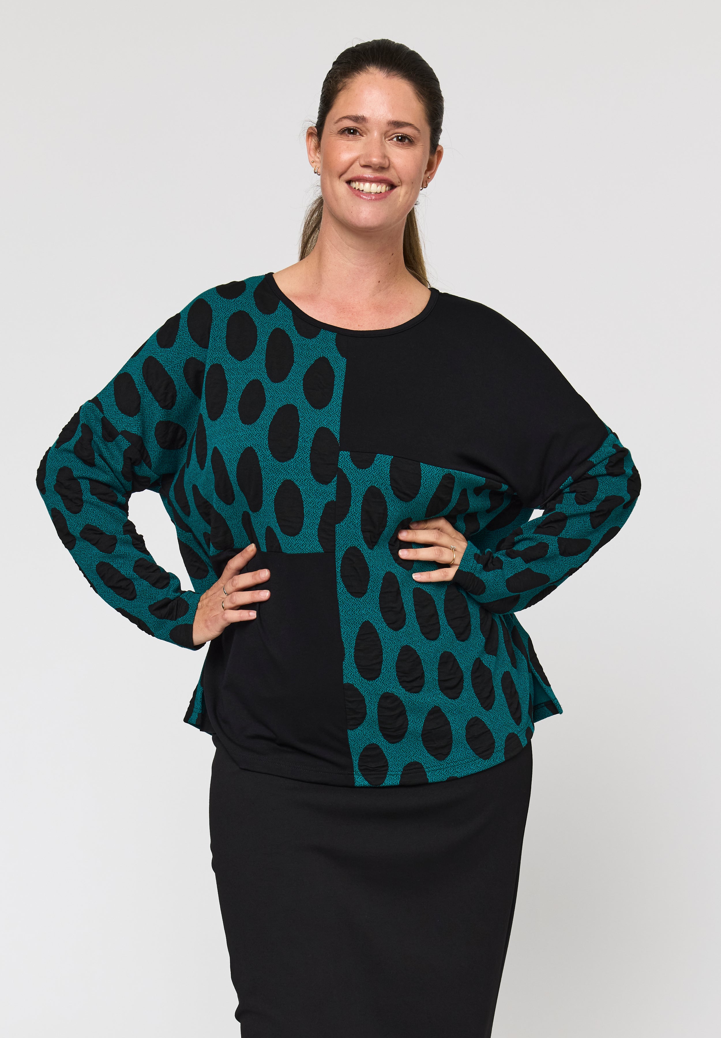 Pont Neuf PNTroja Bluser 5052 Petrol Blue