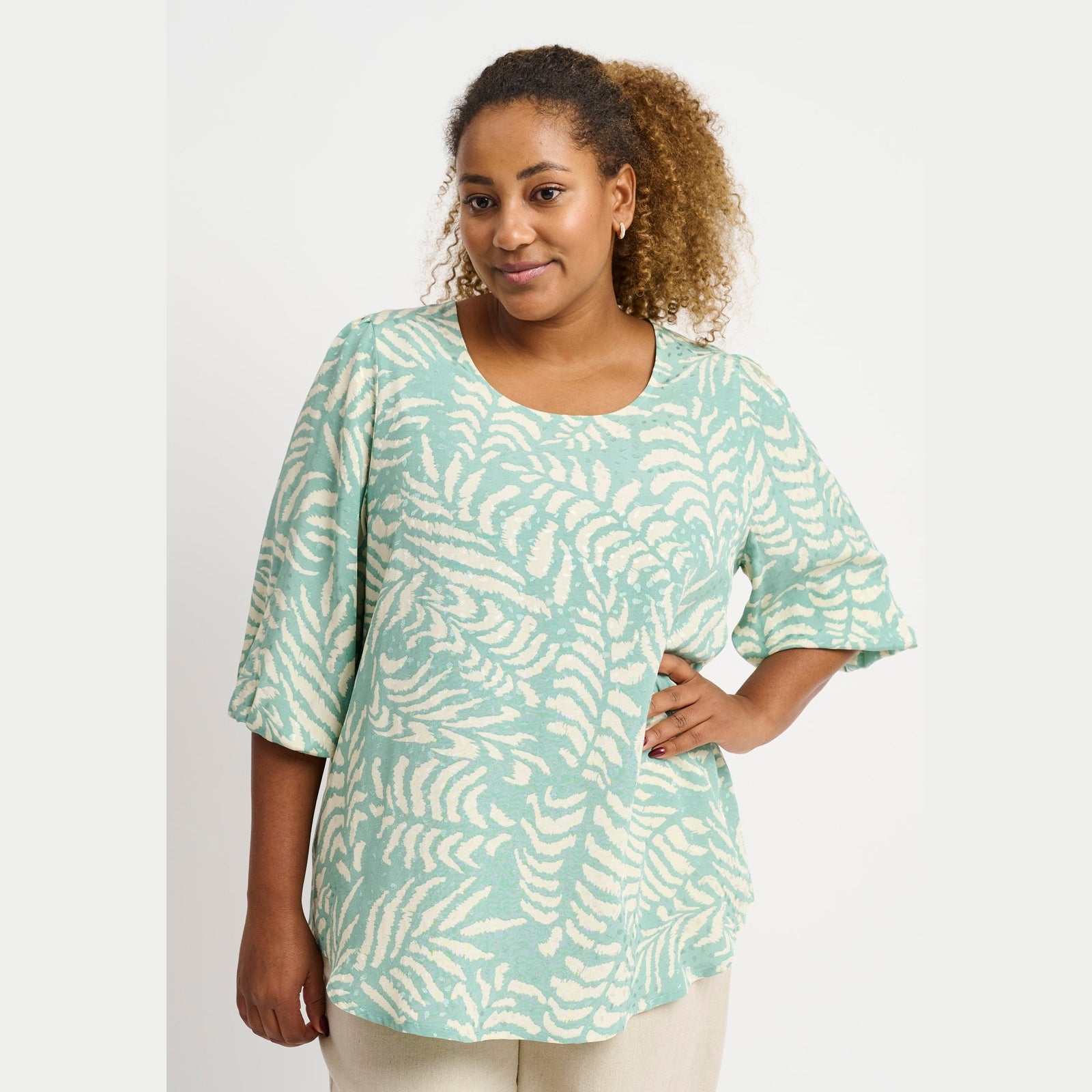 Pont Neuf PNTrud Bluser 3506 Khaki Green