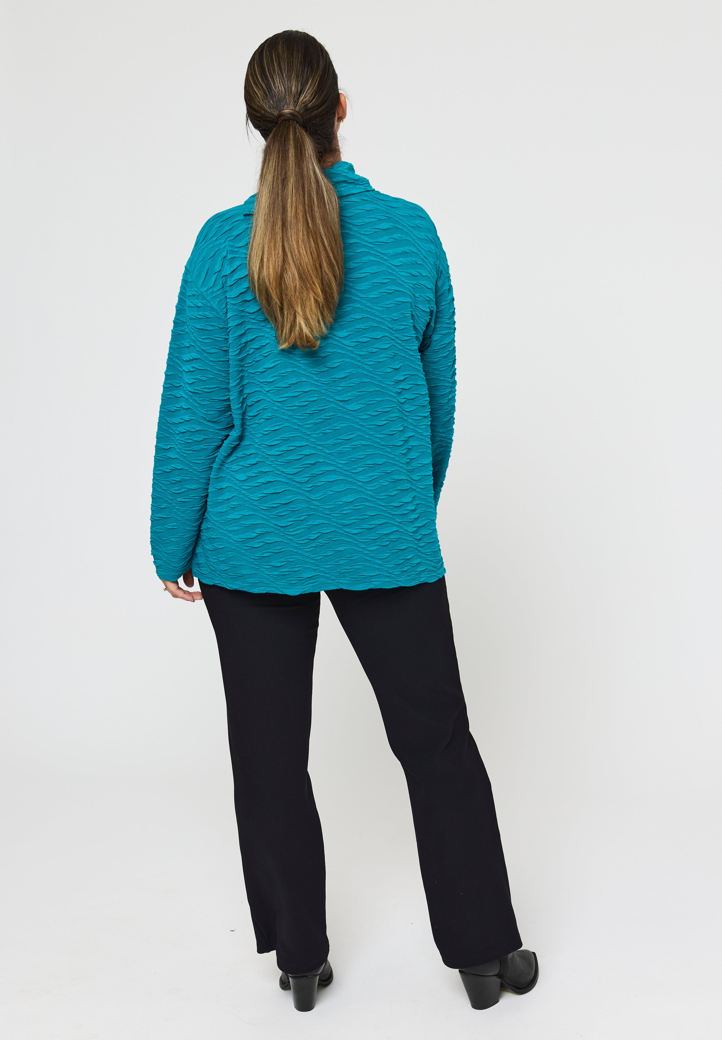 Pont Neuf PNVinca Bluser 5052 Petrol Blue