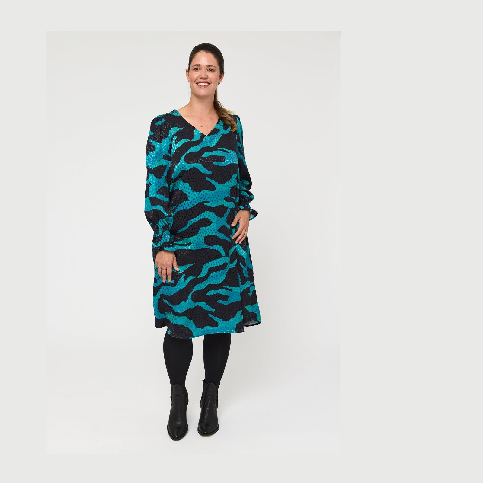 Pont Neuf PNViva Kjoler 5052 Petrol Blue