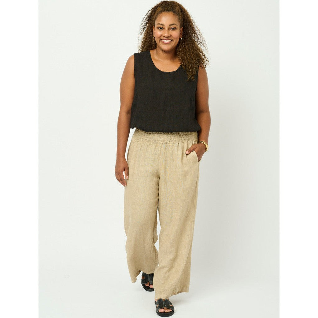 PNHibba sandfarvede hør bukser