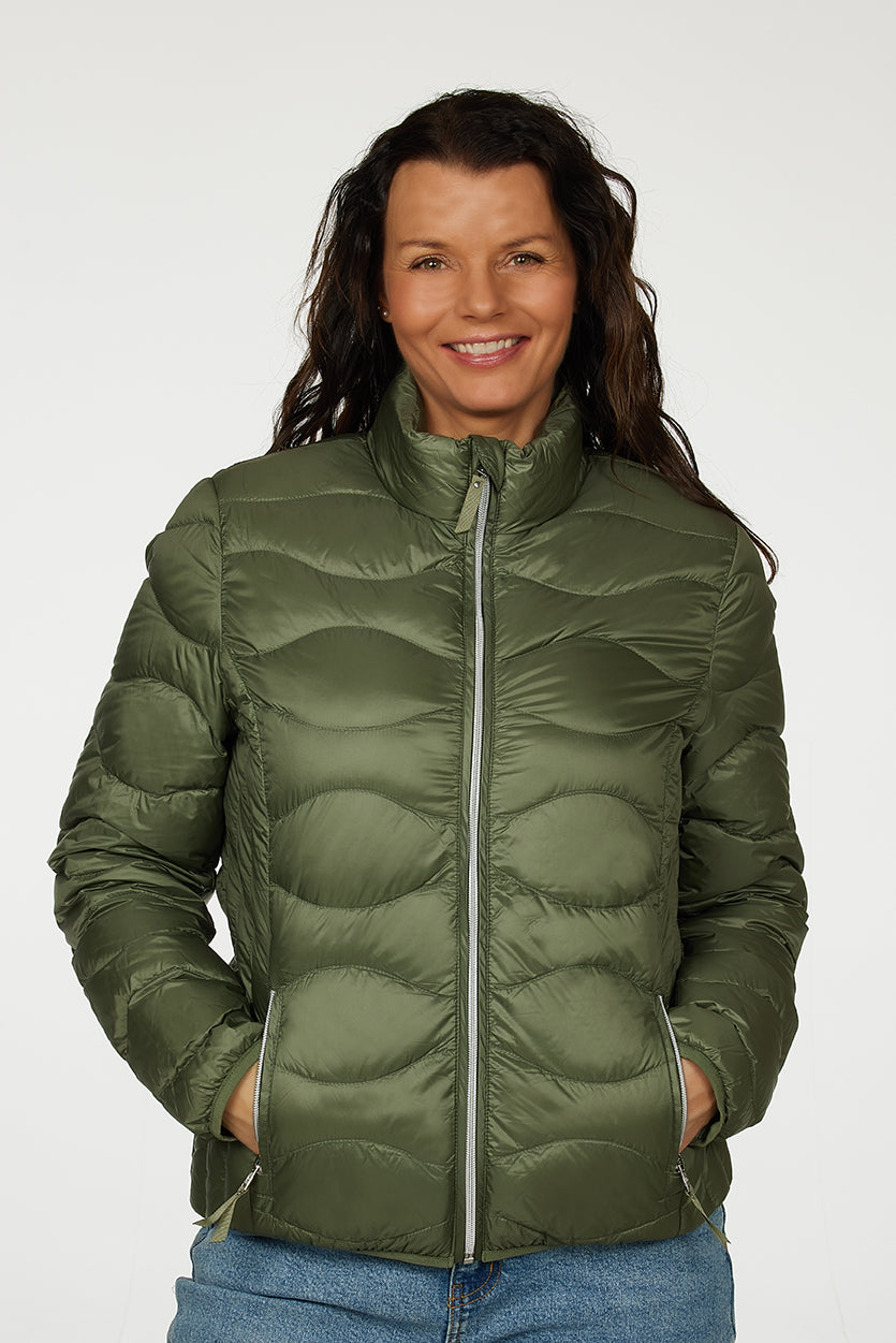 Windfield / Danwear Vera Lette dunjakker 14 Olive