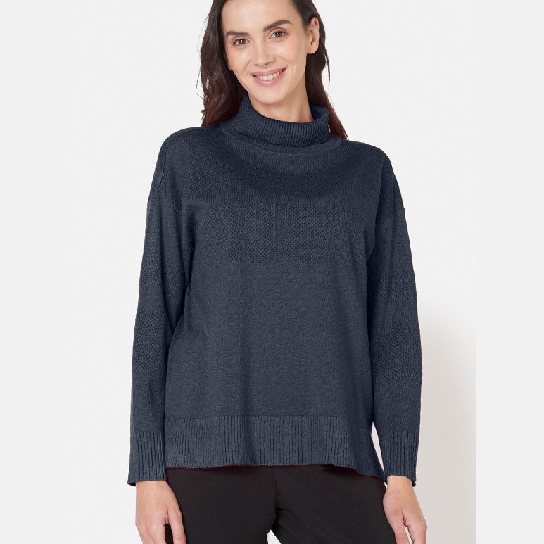 Strik Pullover med Rullekrave