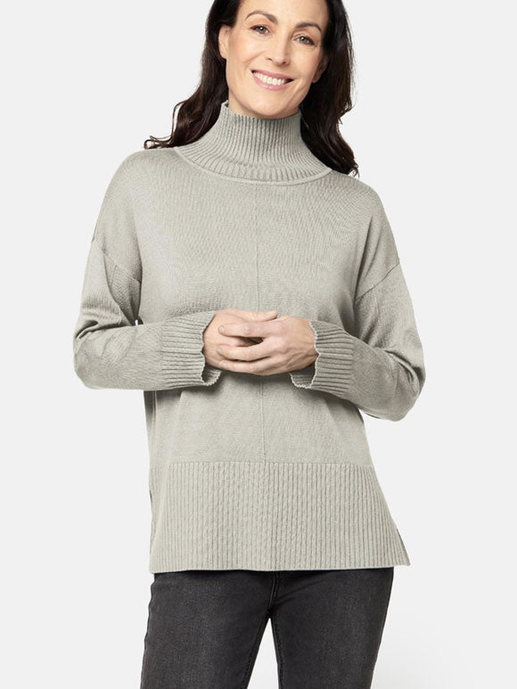 Strik Pullover med turtleneck