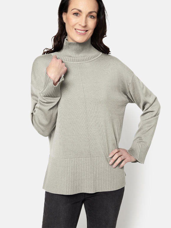 Strik Pullover med turtleneck