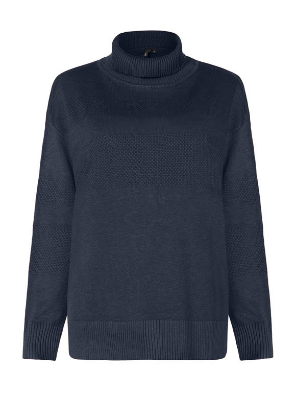 Jensen - Strik Pullover med Rullekrave